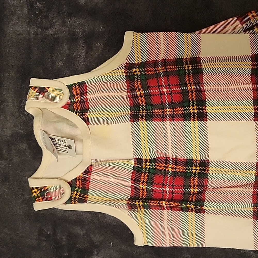 Hannah Andersson Plaid Overalls 12 to 18 months